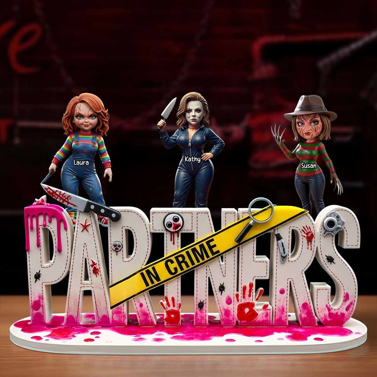 Horror Besties Plaque - Personalized Gifts For Besties 02qhti280525-Homacus