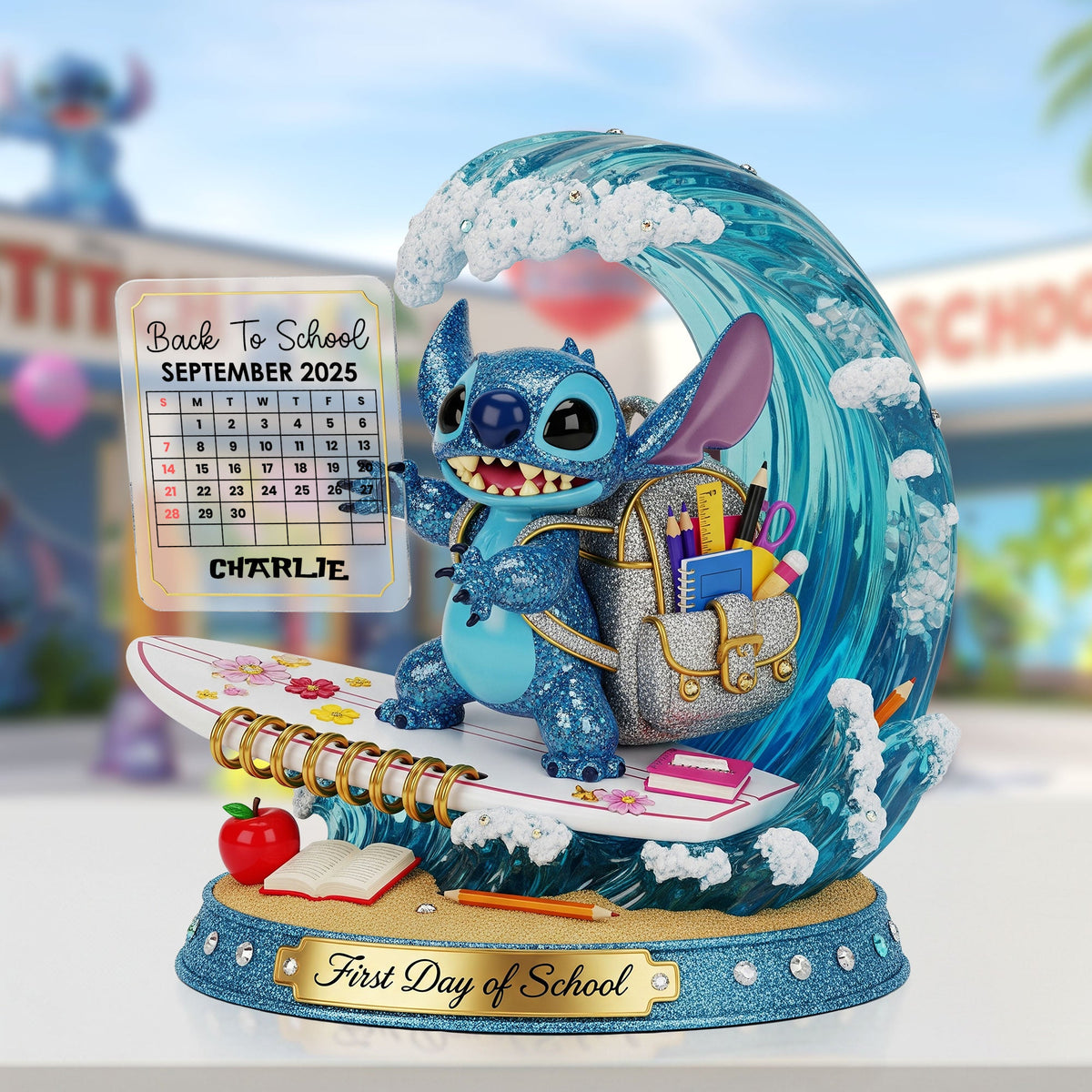 Back to School Blue Monster Plaque - Personalized Gifts For Kids 02ohti260625-Homacus