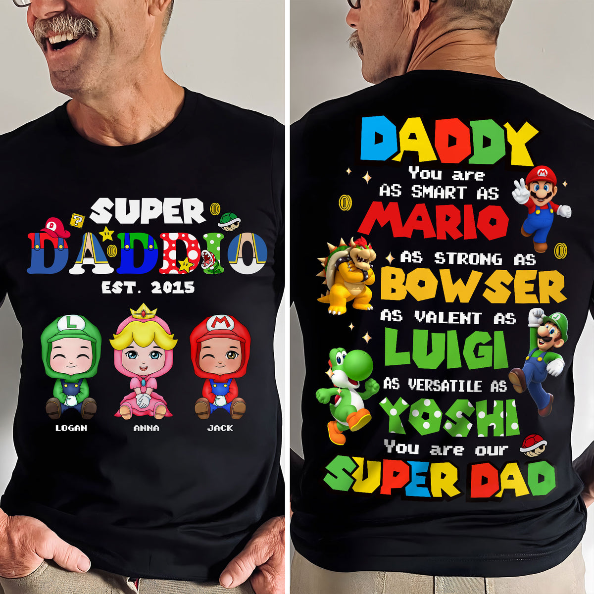 Personalized Gifts For Dad Shirt Super Daddio 04huti120325-Homacus