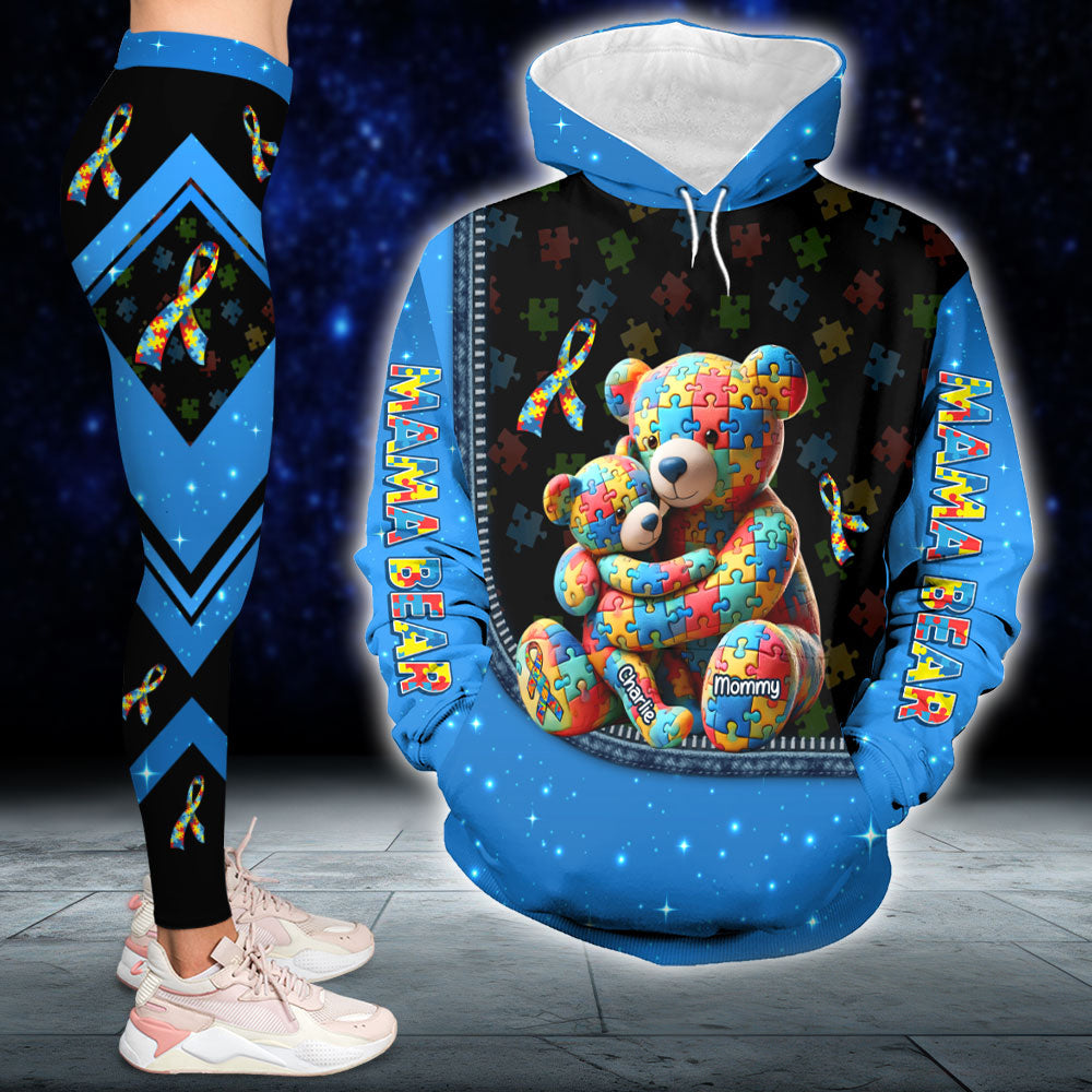 Personalized Gifts For Autism Mom Set Hoodie & Leggings Mama Bear 01ohti080325-Homacus