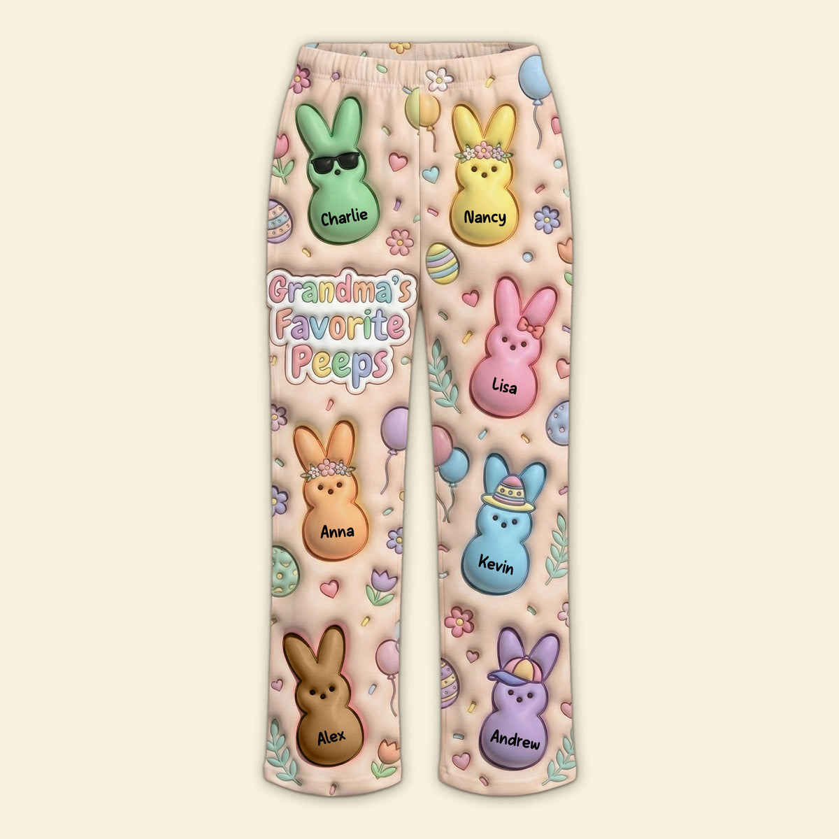 Bunny Kids Easter Day Pajama Pants - Personalized Gift For Grandma Pants 02NATI100326