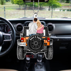 Personalized Car Ornament Gifts For Couple Together Is Our Favorite Place-Homacus