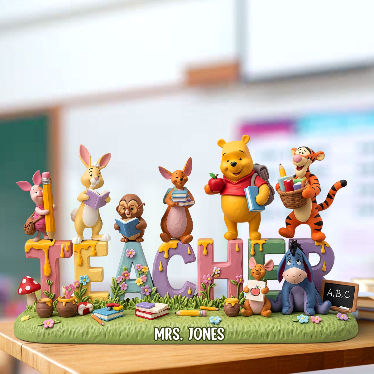 Cute Teacher Plaque - Personalized Gifts For Teacher 03nati190625-Homacus