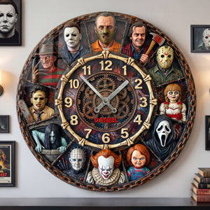 Villain Wall Clock - Personalized Gifts For Horror Lovers 02huti170126-Homacus