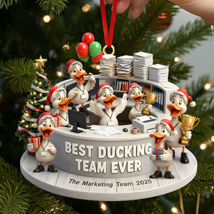 Fun Duck Office Worker Ornament - Personalized Gifts For Coworker 06QHTI241125-Homacus
