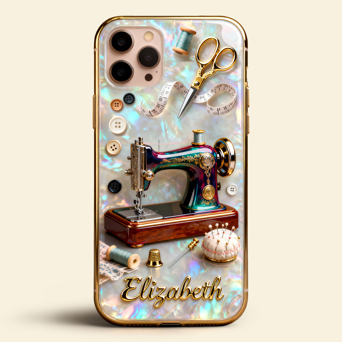 Pearlescent Effect Sewing Lover Phone Case - Personalized Gifts For Sewing Lover 03PGTI110226-Homacus