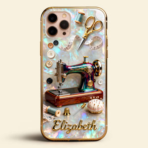 Pearlescent Effect Sewing Lover Phone Case - Personalized Gifts For Sewing Lover 03PGTI110226-Homacus