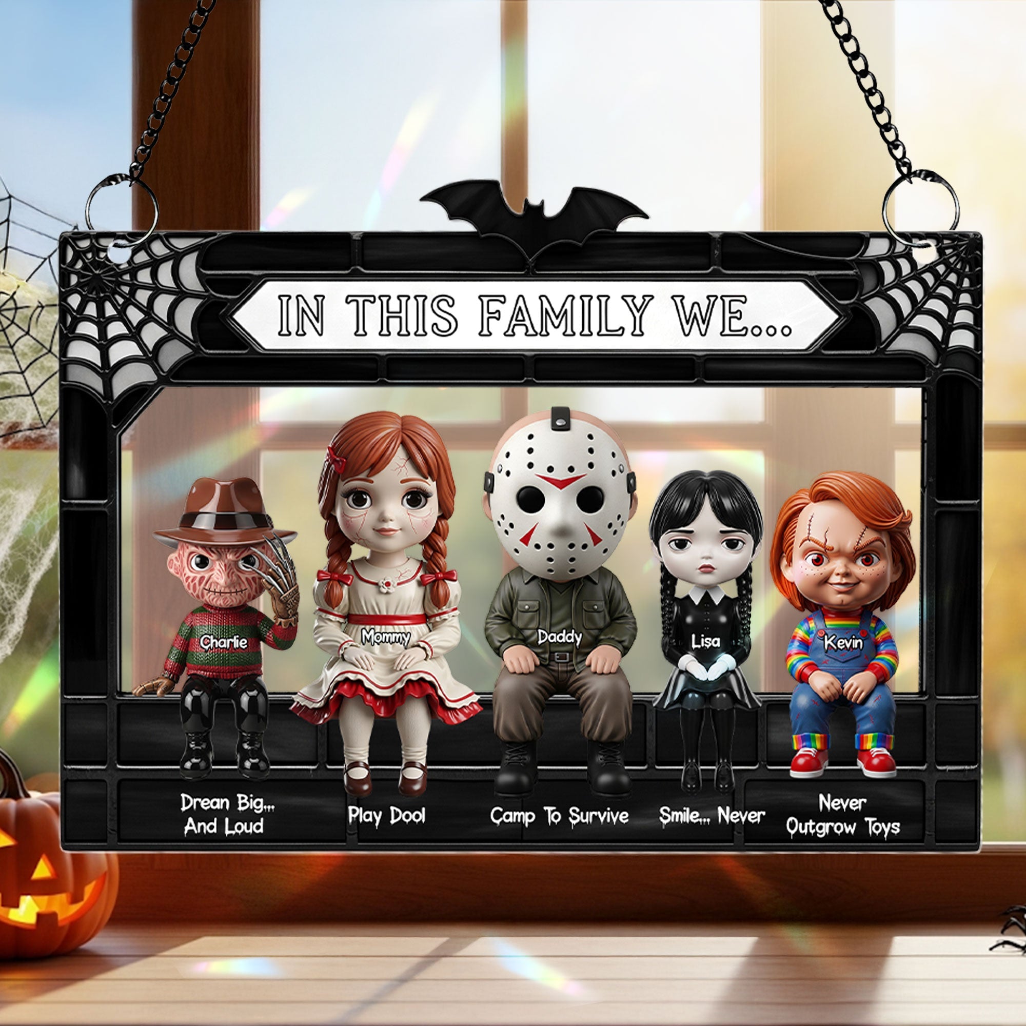 Horror Family Suncatcher - Personalized Gifts For Family 02ohti080825-Homacus
