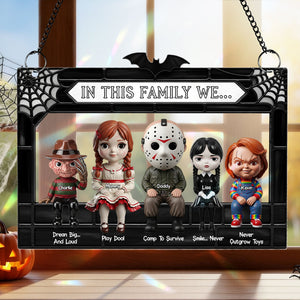 Horror Family Suncatcher - Personalized Gifts For Family 02ohti080825-Homacus