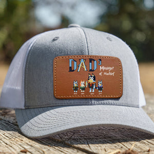 Personalized Gifts For Dad Leather Patch Hat 04HUTI200524-Homacus