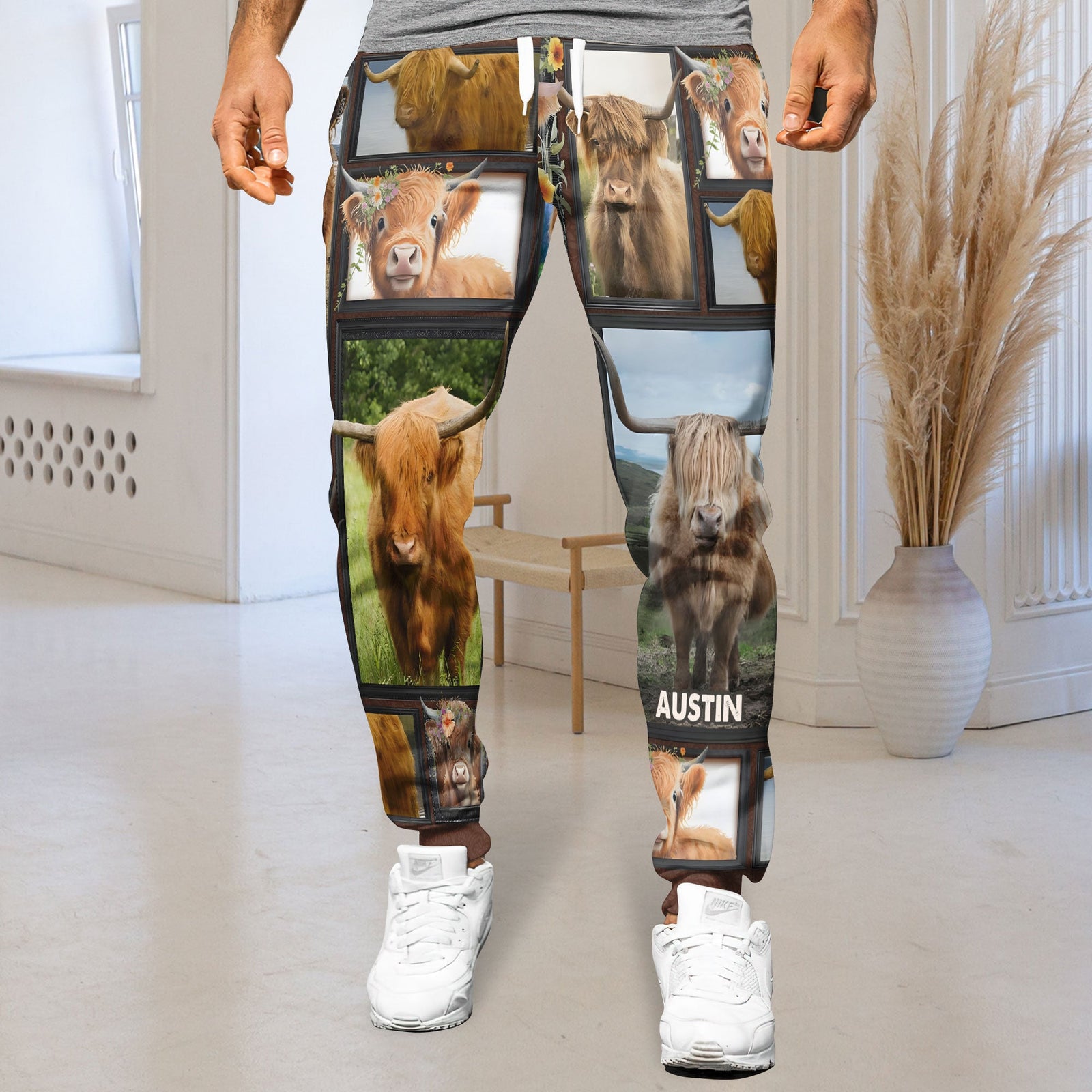 Highland Cow - Personalized Photos Collage Sweatpants 022qhti311224-Homacus