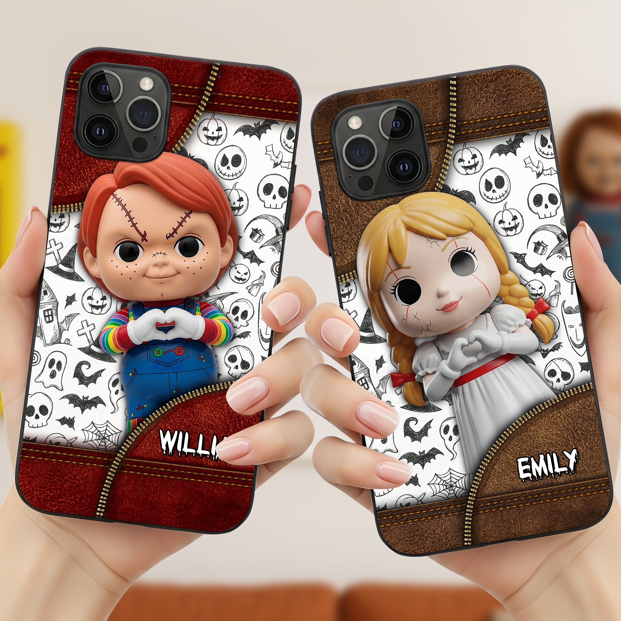 Horror Character Phone Case - Personalized Gifts For Horror Lovers 02pgti030925-Homacus
