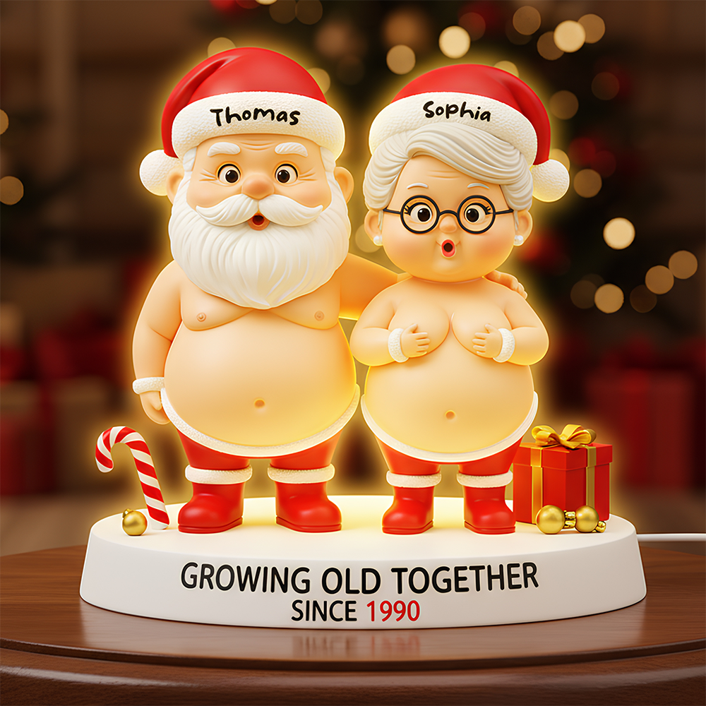 Funny Old Santa Light Box Personalized Gifts For Couple 01NADT061125-Homacus