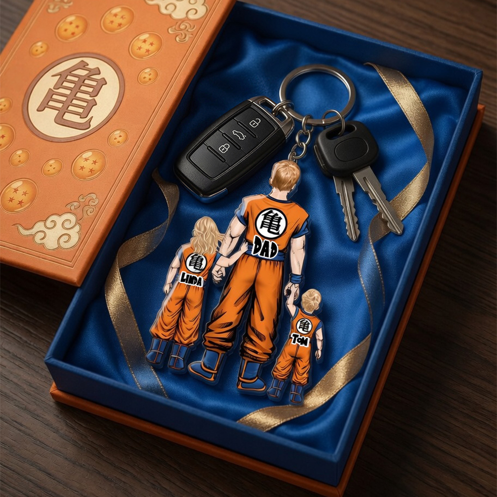 Hero Dad Power Keychain – Personalized Gifts For Dad 041QHHU020525HH-Homacus