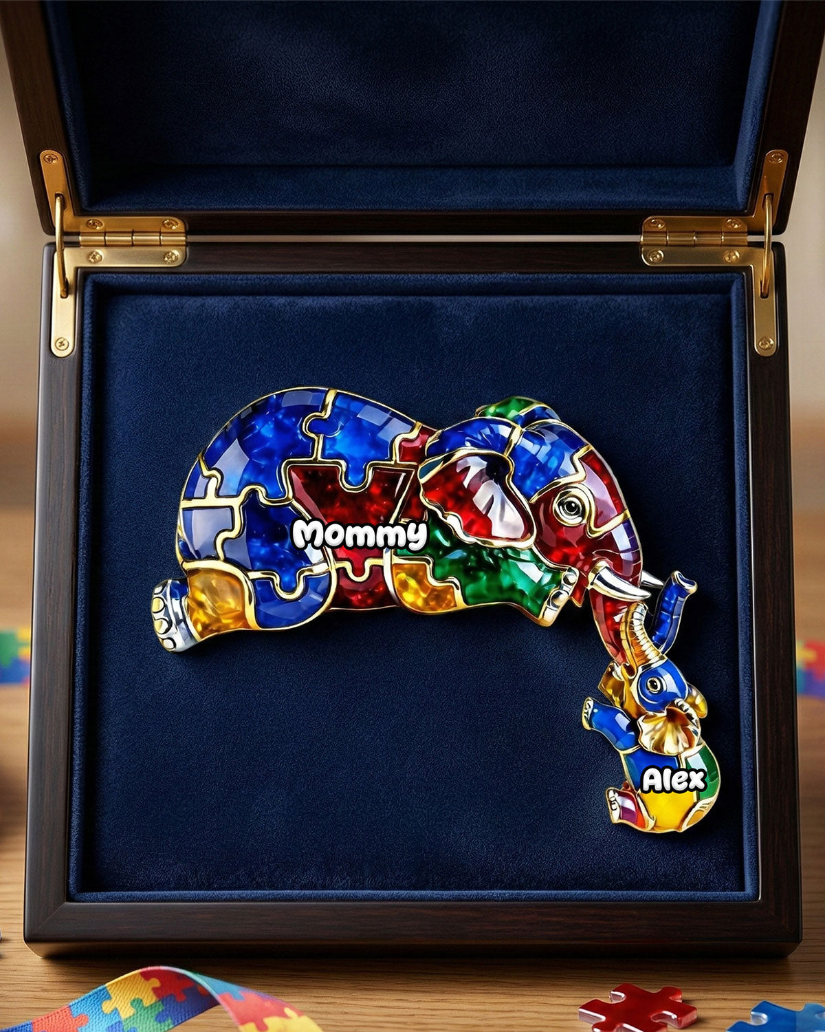 Autism Elephant Mom And Kid Acrylic Plaque - Personalized Gifts For Autism Mom Plaque 04TGTI270226-Homacus