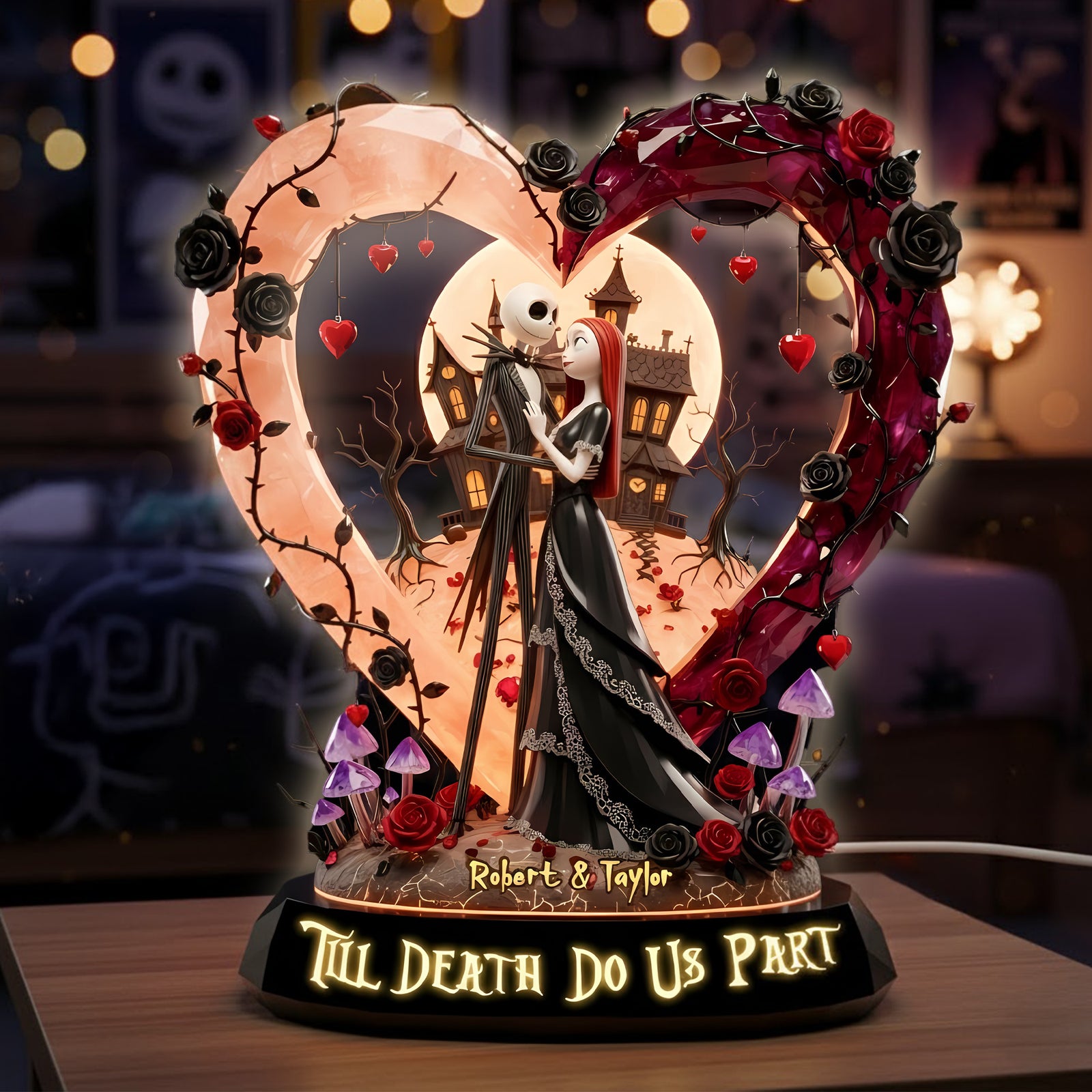 Spooky Couple Acrylic Light Box - Personalized Gifts For Couple 03toti291125-Homacus