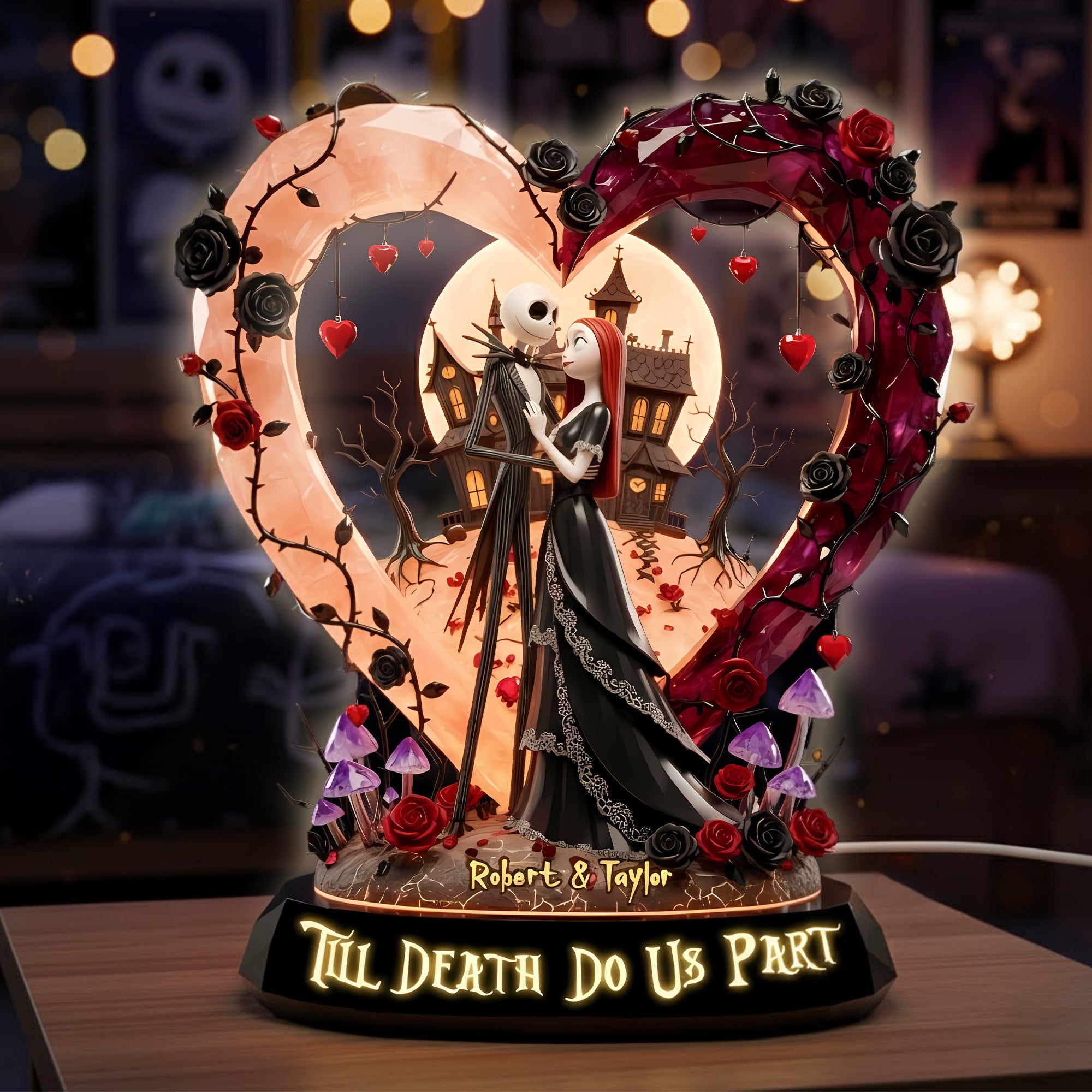 Spooky Couple Acrylic Light Box - Personalized Gifts For Couple 03toti291125-Homacus