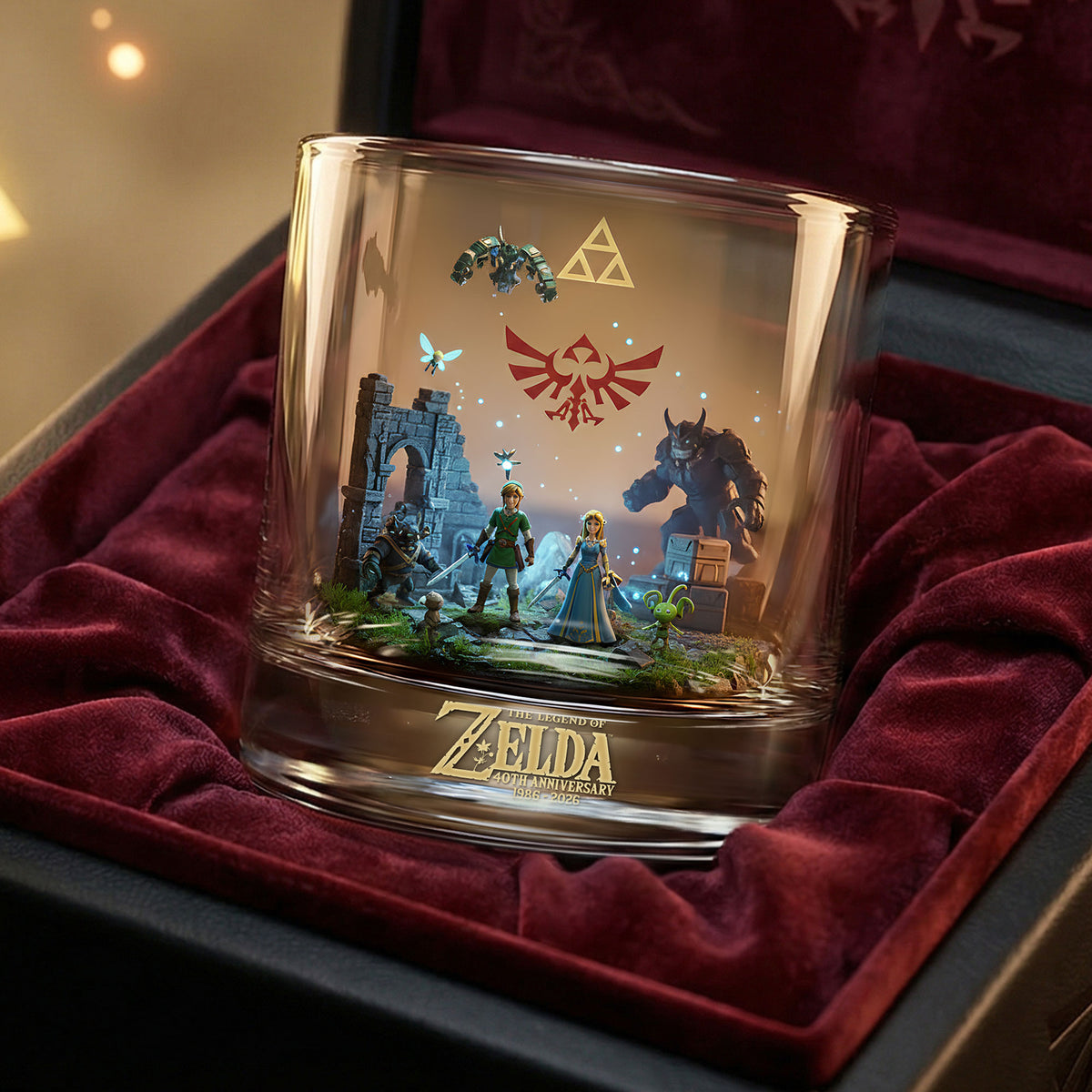 40 Years of Fantasy Adventure Round Glass - Personalized Gifts For Fantasy Lovers 01ohti280226-Homacus