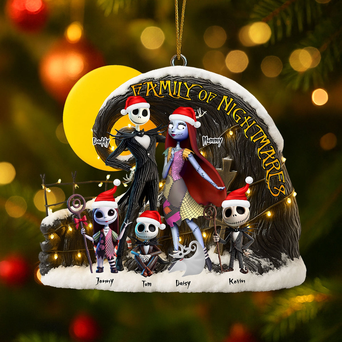 Spooky Family Ornament - Personalized Gifts For Family 04ohti110825-Homacus