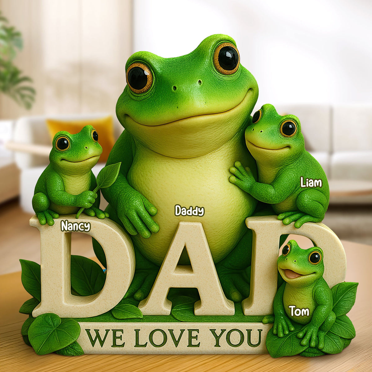 Frog Dad Plaque - Personalized Gifts For Dad 02huti100525-Homacus