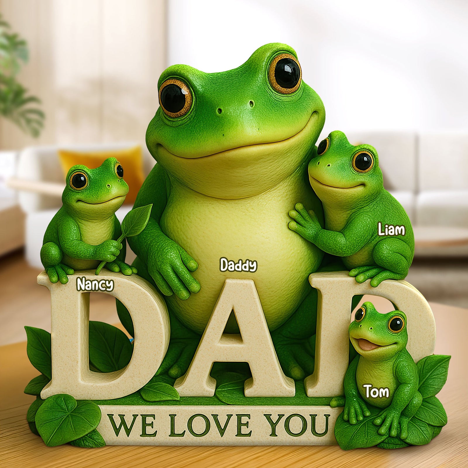 Frog Dad Plaque - Personalized Gifts For Dad 02huti100525-Homacus