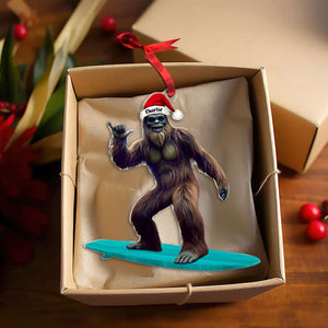 Personalized Gifts For Surfer Ornament, Wild Bigfoot Surfing 01QHTI291024-Homacus