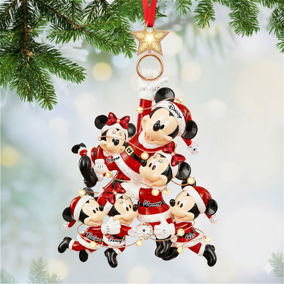 Playful Family Tree Ornament - Personalized Christmas Gifts For Family 01QHTI230925-Homacus