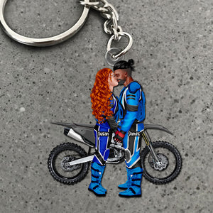 Personalized Gifts For Motocross Couple Keychain 05acti111224pa-Homacus