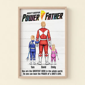 Power Dad Canvas Poster - Personalized Gift For Father 07HUDT120523-Homacus