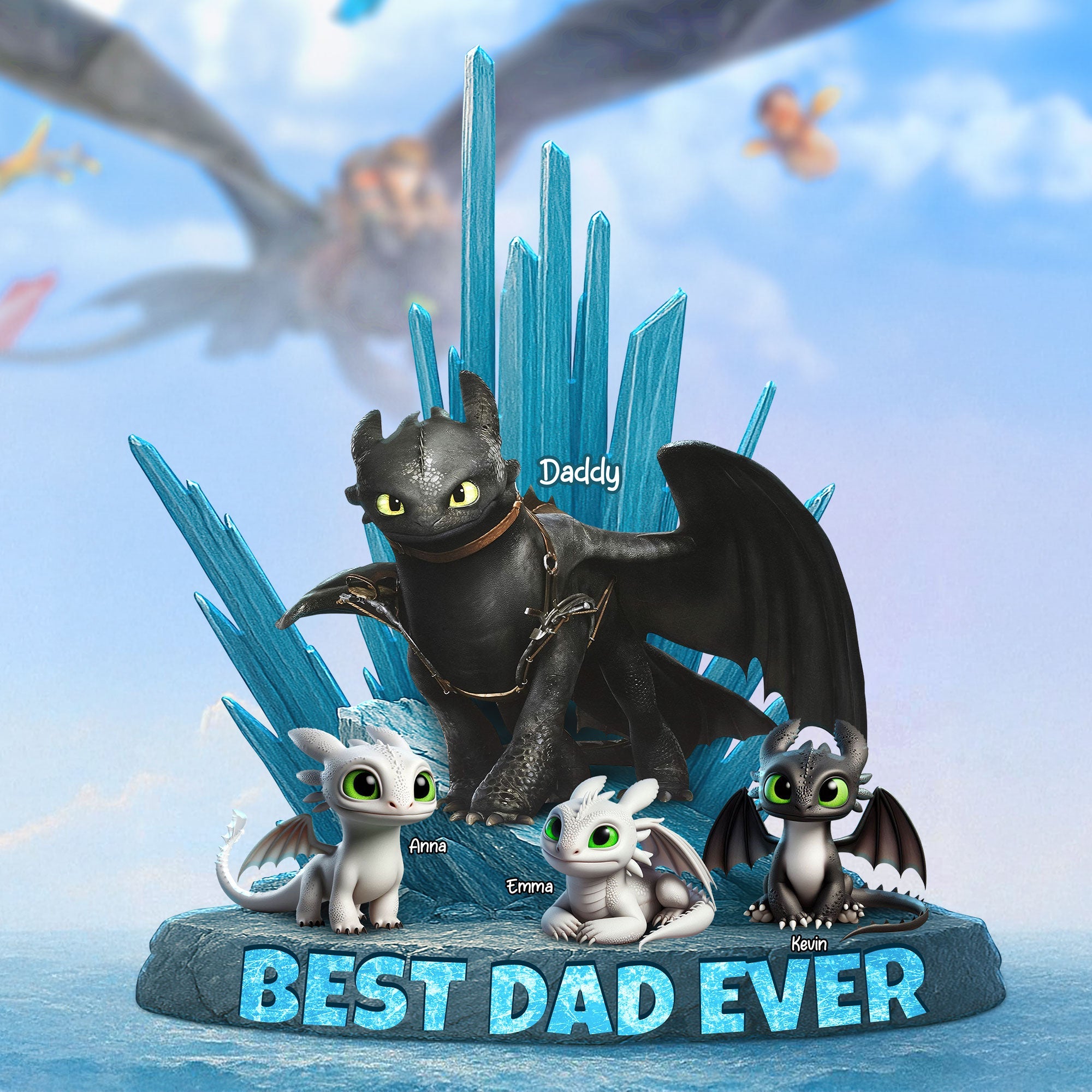 Dragon Dad Plaque - Personalized Gifts For Dad 042ohti190425-Homacus