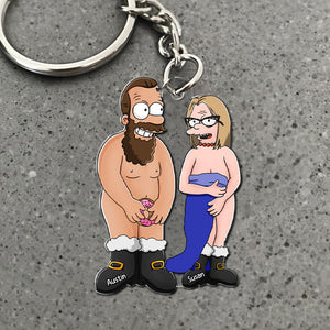 Personalized Gifts For Couple Keychain Cartoon Couple 04ACTI191224HG-Homacus