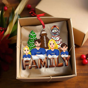 Personalized Gifts For Family Love Football Acrylic Ornament 02XQTI311024HG-Homacus