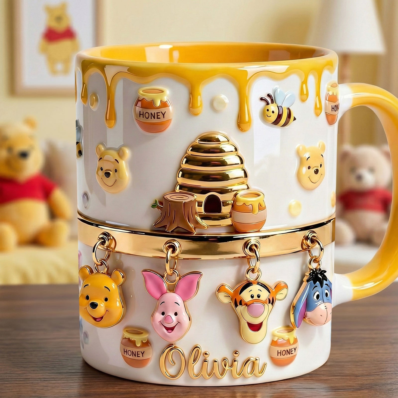 Childhood Bear And Friends Coffee Accent Mug - Personalized Gifts For Kids Coffee Mug 02TGTI220126-Homacus