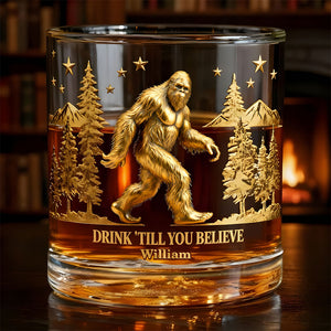 Jolly Sasquatch Whikey Glass, Personalized Christmas Gifts For Bigfoot Seekers 03QHTI301025-Homacus