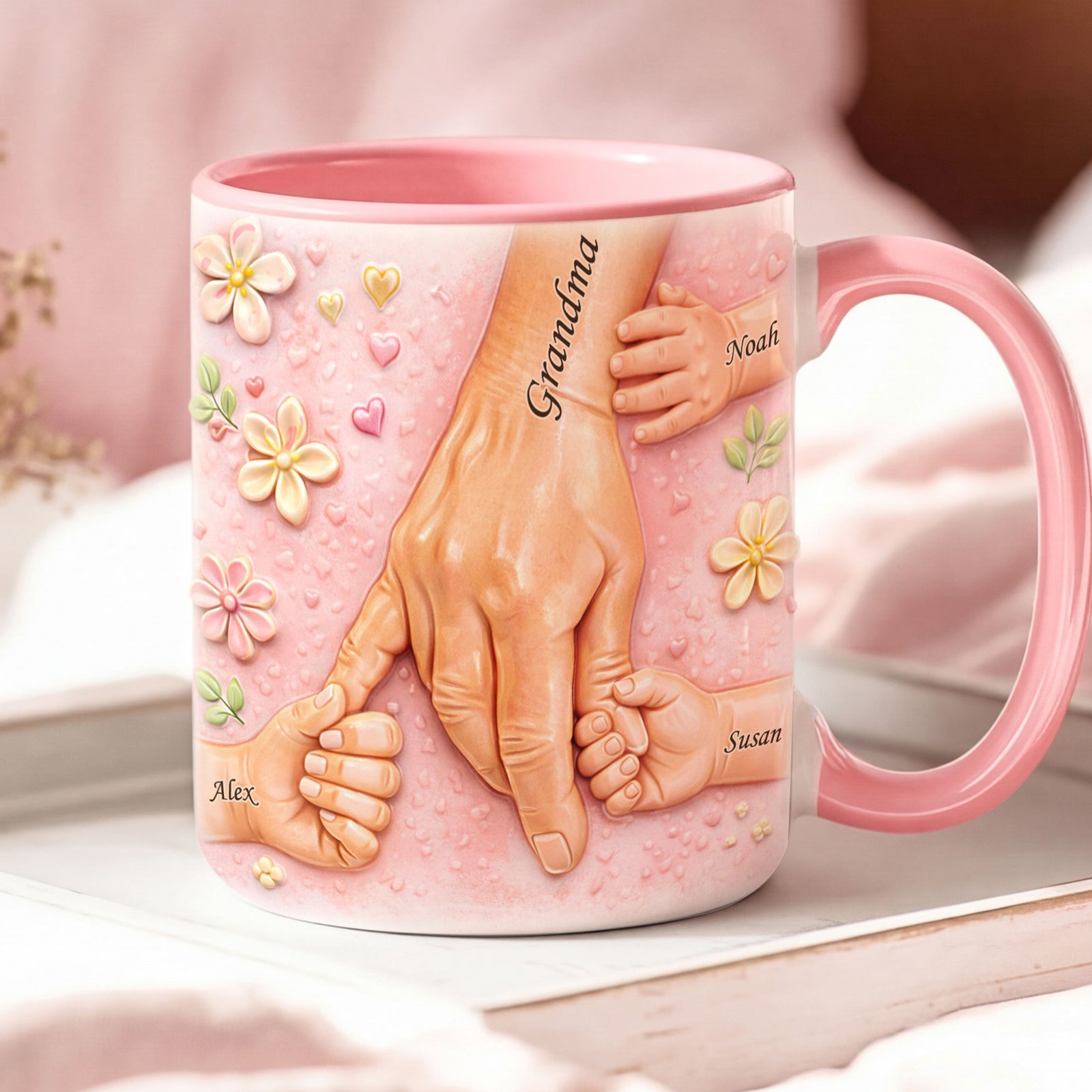 Hold Hand Coffee Accent Mug - Personalized Gifts For Mother's Day 01huti090126-Homacus