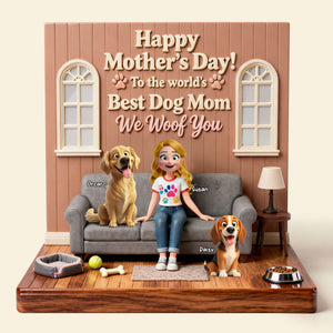 Dog Mom Acrylic Plaque - Personalized Gifts For Dog Lover Plaque 02KITI230226-Homacus