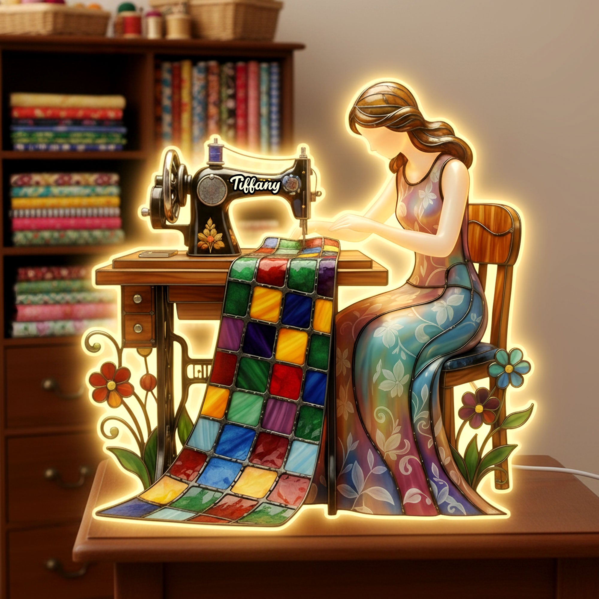 Vintage Sewing Light Box Personalized Gifts For Sewing Lovers 04NATI211125-Homacus