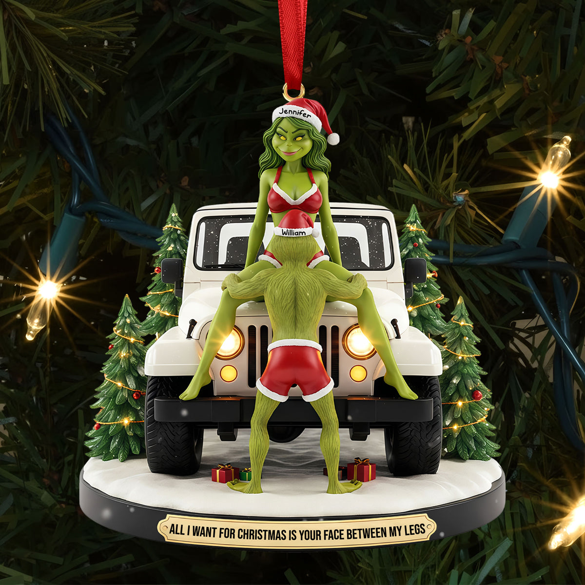 Funny Couple Ornament - Personalized Gift For Off Road Couple Christmas Ornament 04OHTI231025-Homacus
