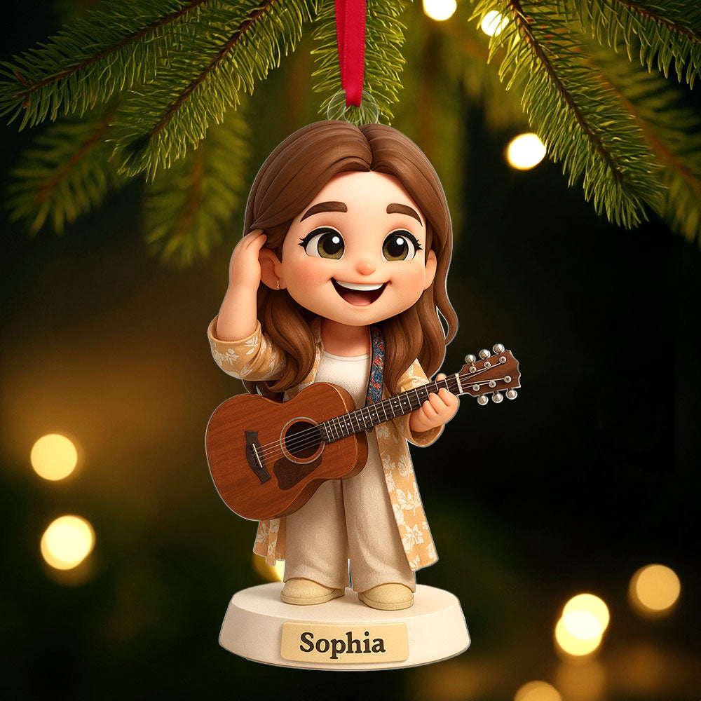 Guitarist Ornament - Custom Photo Gifts For Guitar Lovers 02pgti290825-Homacus