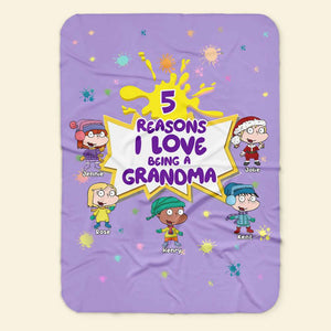 Personalized Gifts For Grandma Christmas Blanket 03TOLU051124HG-Homacus