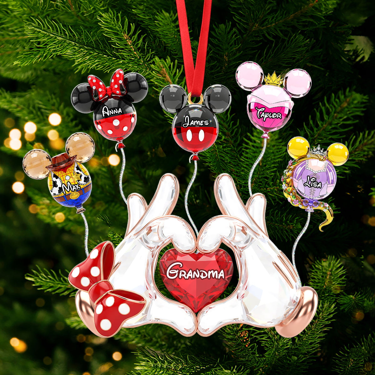 Fairytale Balloon Grandma Ornament - Personalized Gifts For Grandma 02ohti240925-Homacus
