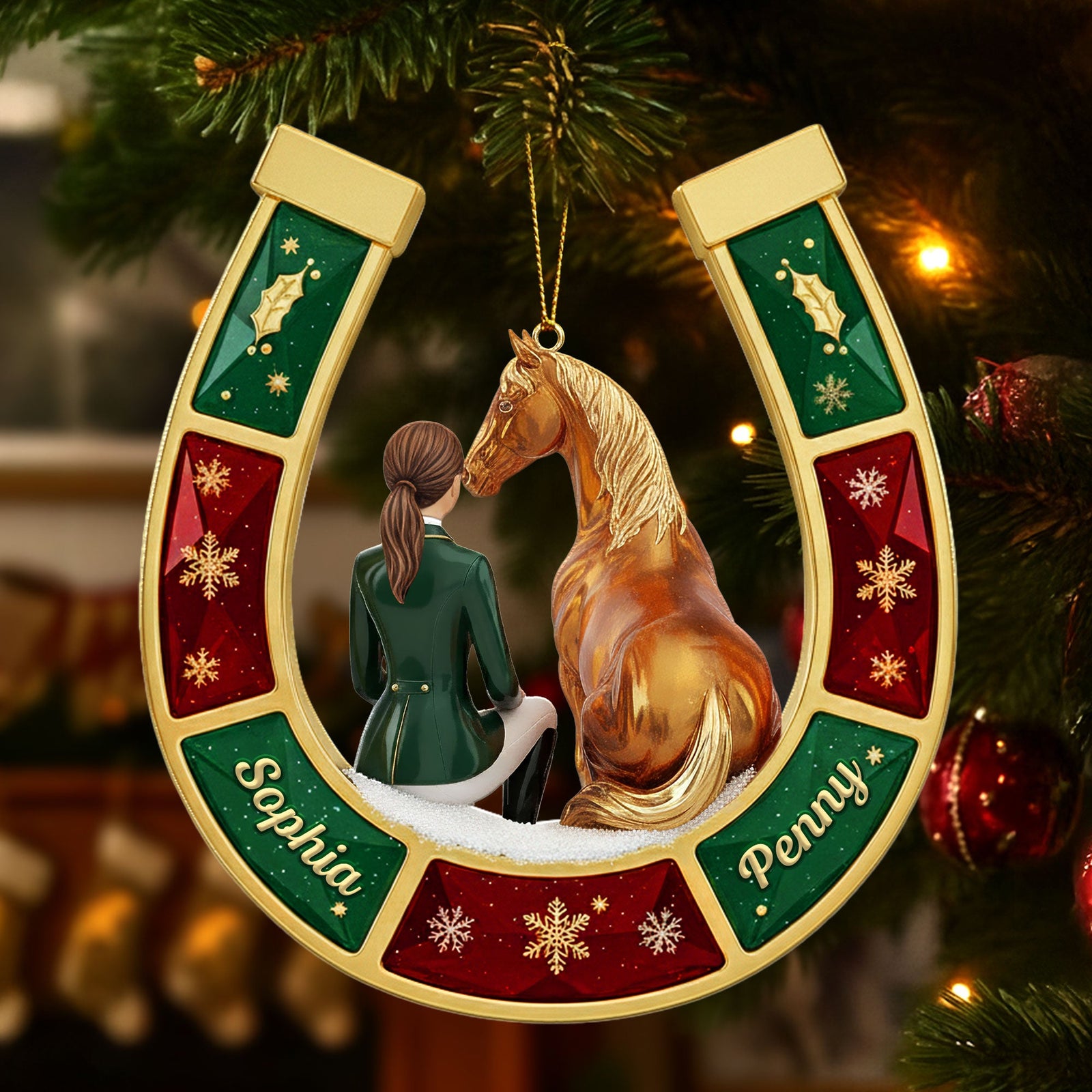 Horse-loving Girl Ornament - Personalized Gifts For Horse Lovers 05pgti031025-Homacus