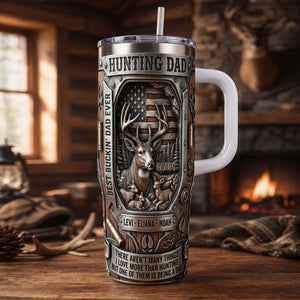 Proud Hunting Dad 40oz Tumbler With Handle, Personalized Gifts For Hunting Dads 04qhti280426-Homacus