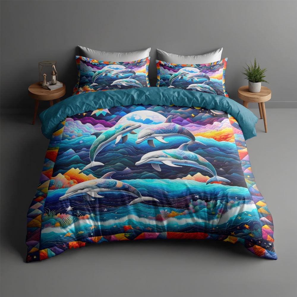 Gifts For Dolphin Lover Quilt Bed Set 045huti220125-Homacus