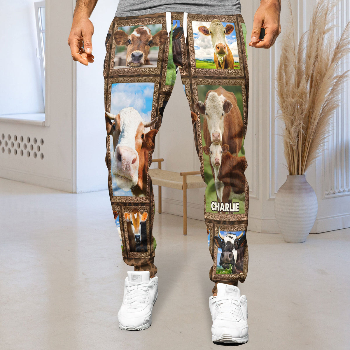 Cute Cattle - Personalized Photos Collage Sweatpants For Cow Lovers 052qhti311224-Homacus