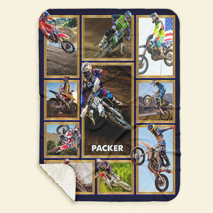 Custom Photo Gifts For Motocross Lover Blanket 021qhti030125-Homacus