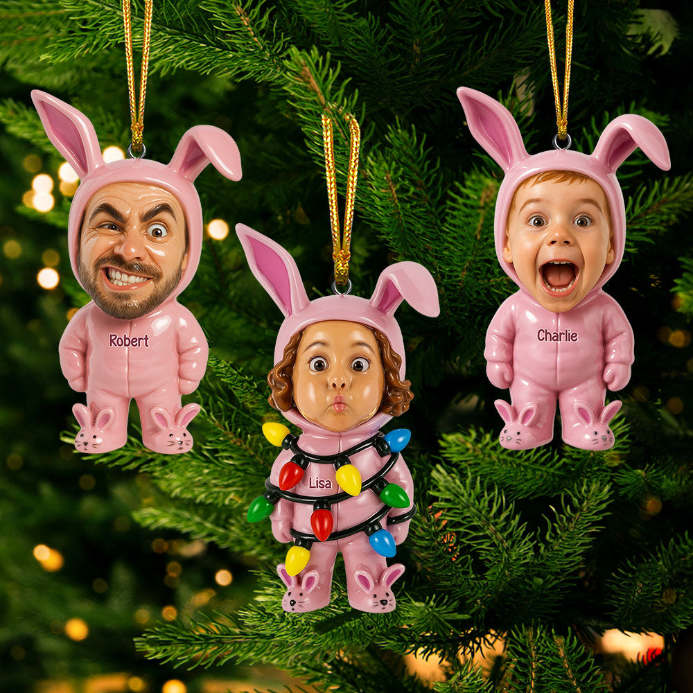 Cute Rabbit Ornament - Custom Photo Gifts For Loved Ones 02huti270825-Homacus