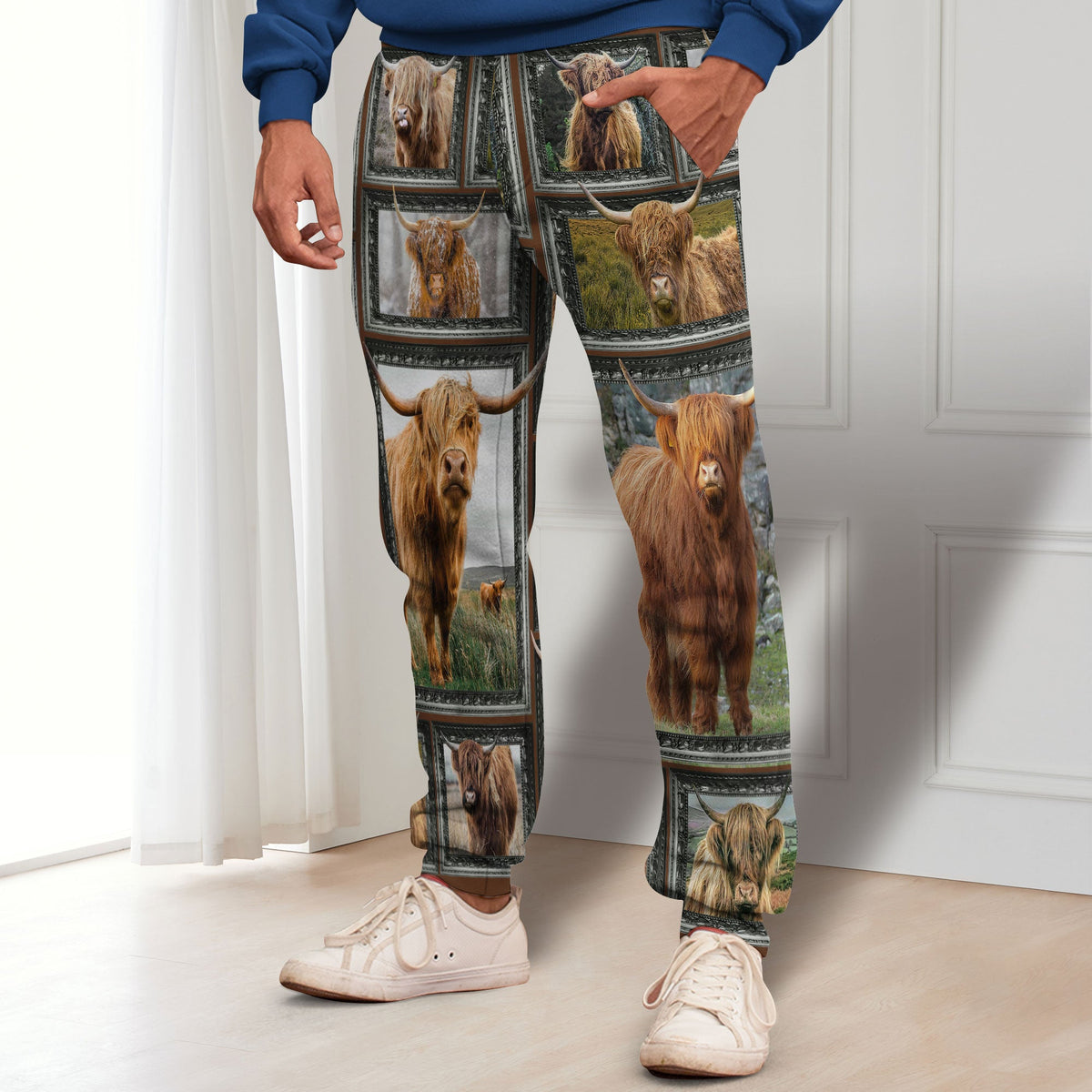 Highland Cow - Personalized Photos Collage Sweatpants 032qhti311224-Homacus