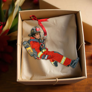 Custom Photo Gift For Firefighter Ornament, Firefighter Hanging 01qhti261124-Homacus