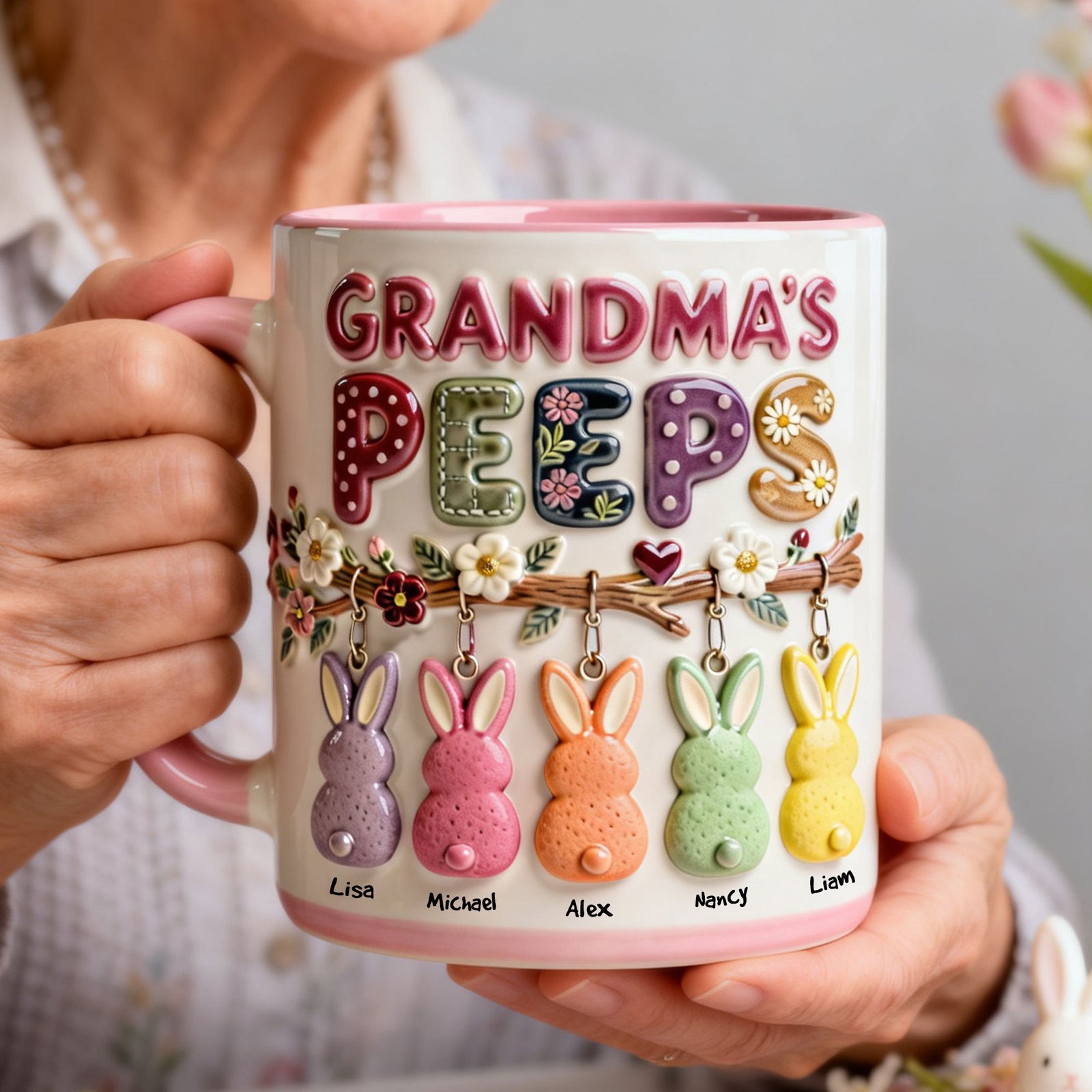 Grandma Peep Easter Accent Mug - Personalized Gifts For Grandma 01nati300126-Homacus